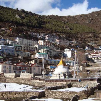 Beautiful Sherpa town Namche bazaar